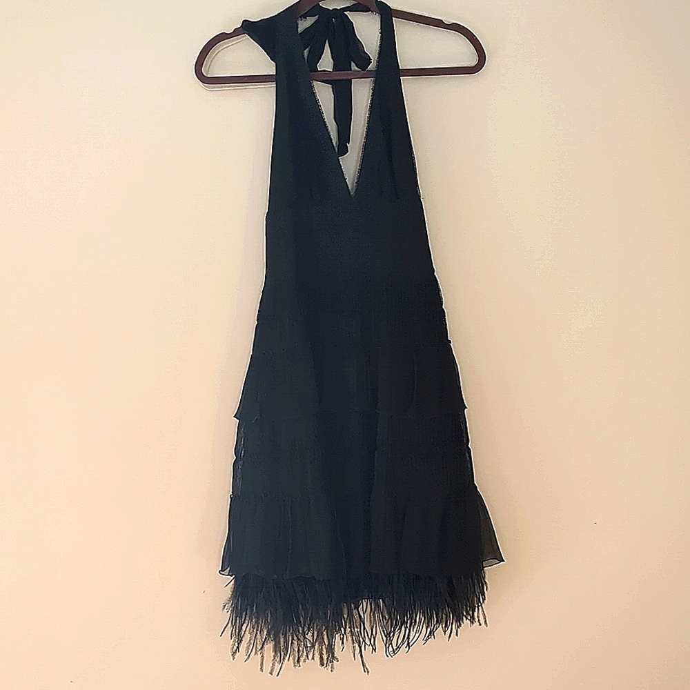 Black Halter Party Dress